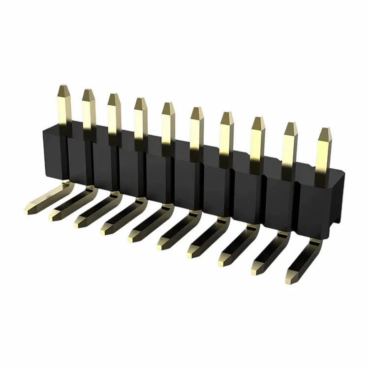 2.0mm PIN header sèl ranje dwat ang plonje