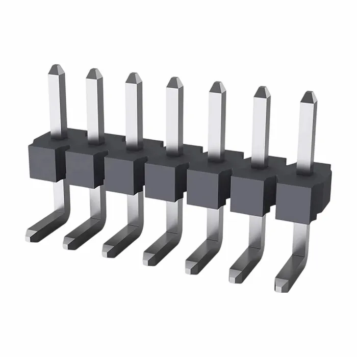 5.08mm PIN header sèl 90 degre tranpe