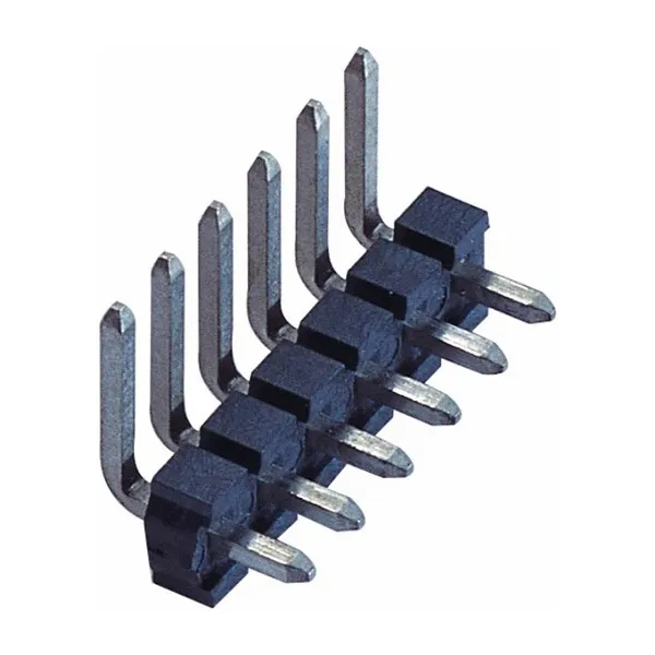 5.08mm PIN header sèl ranje dwat ang plonje